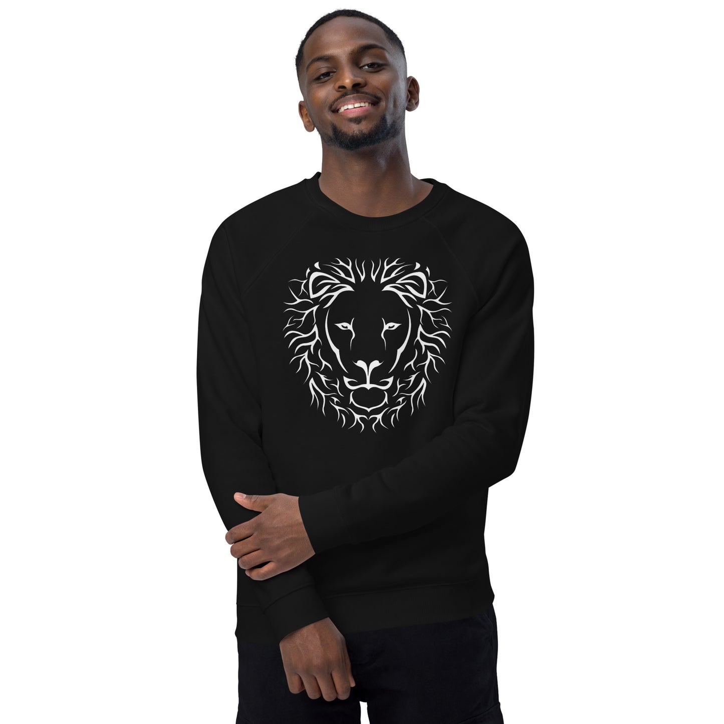 Unisex organic raglan sweatshirt