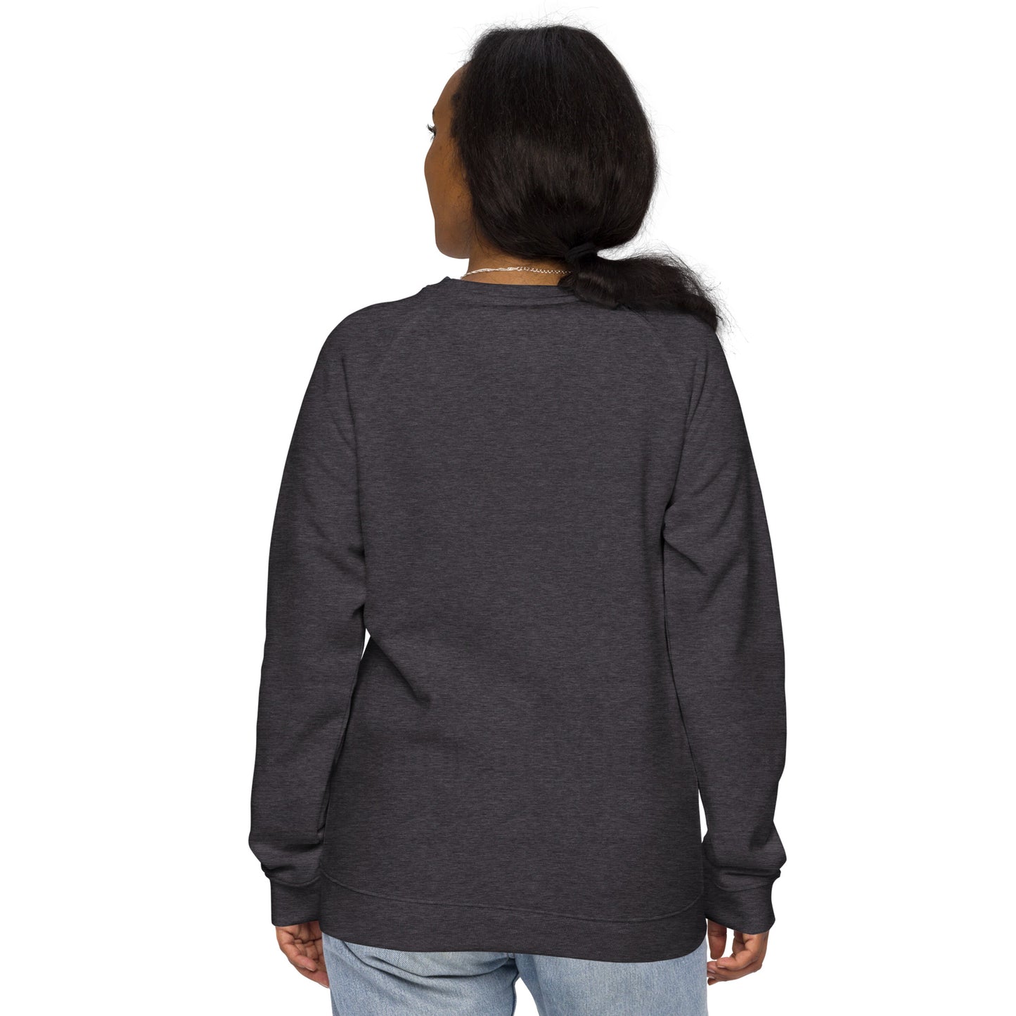 Unisex organic raglan sweatshirt