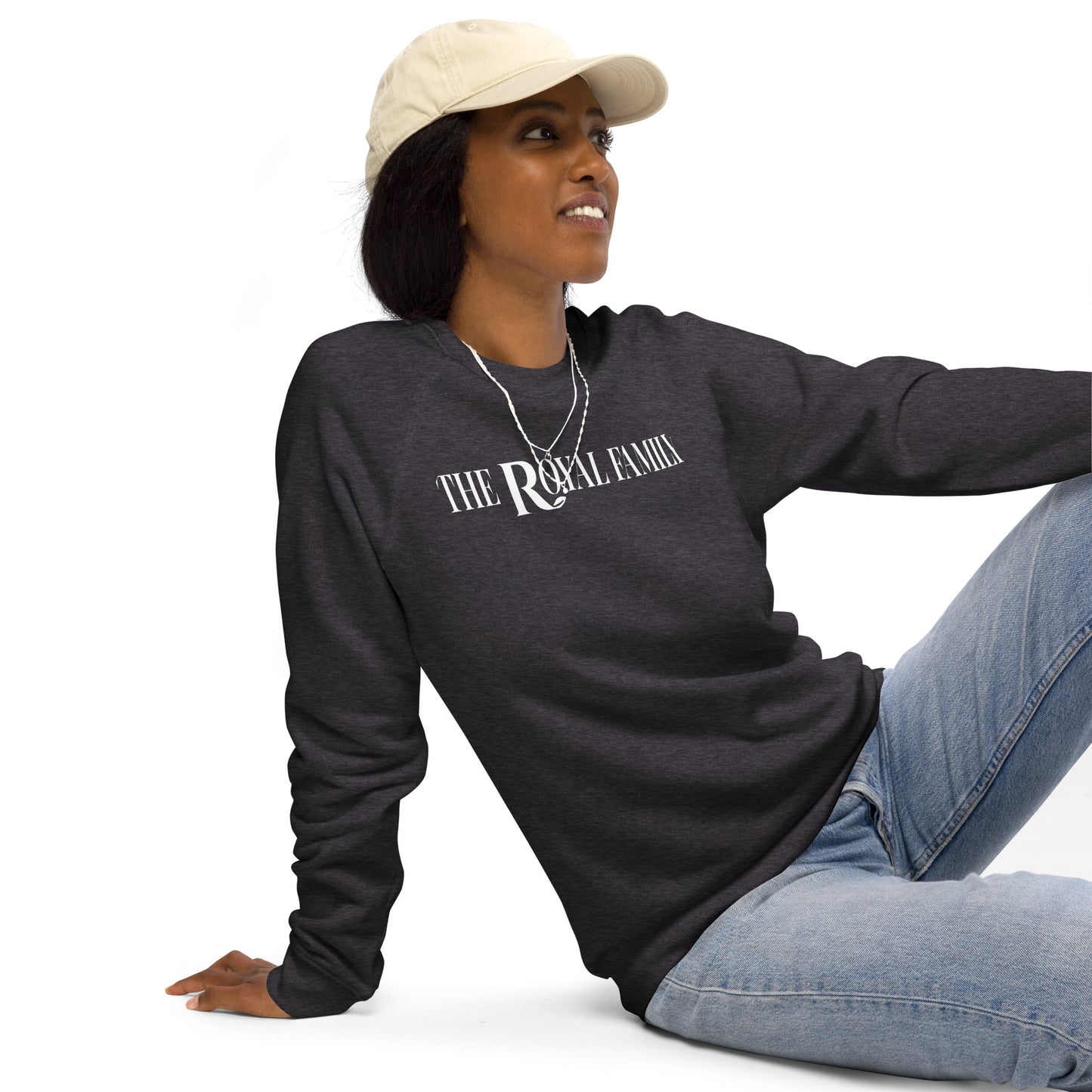 Unisex organic raglan sweatshirt