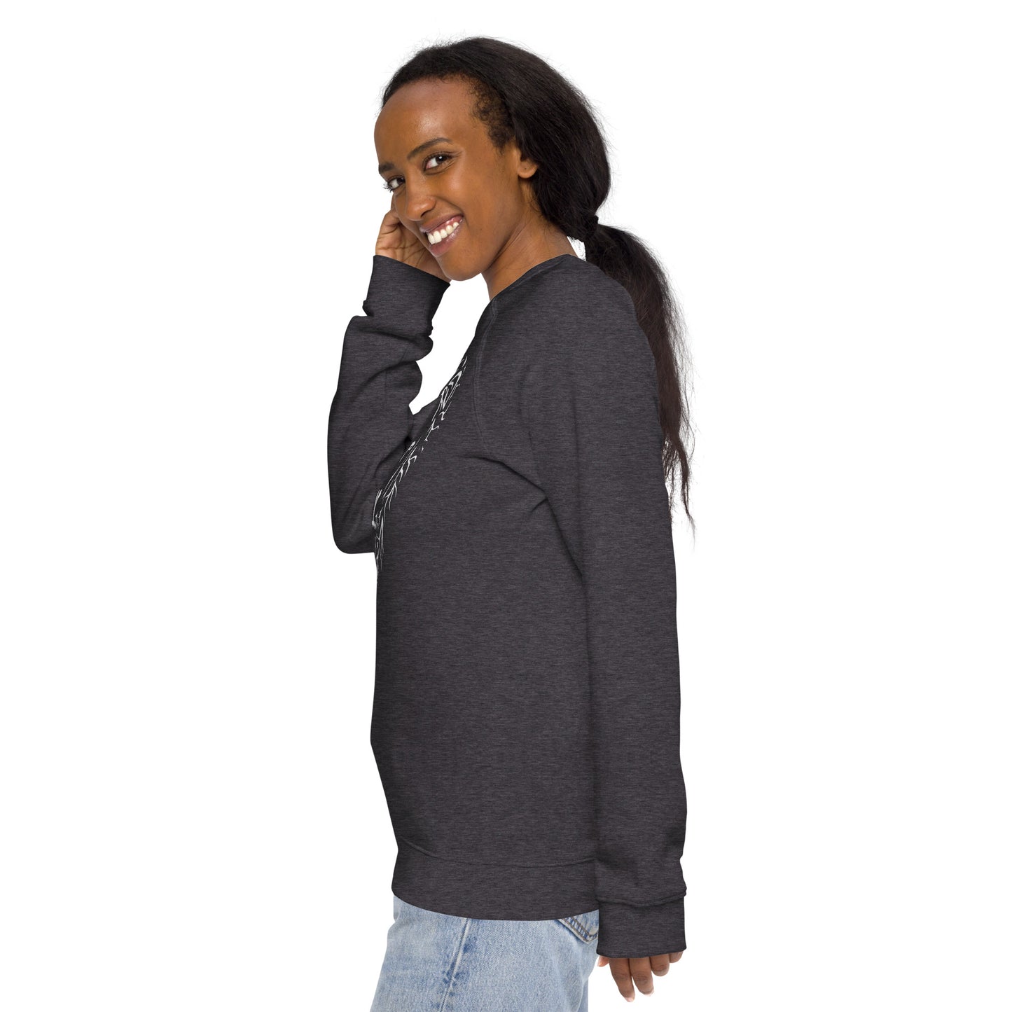 Unisex organic raglan sweatshirt