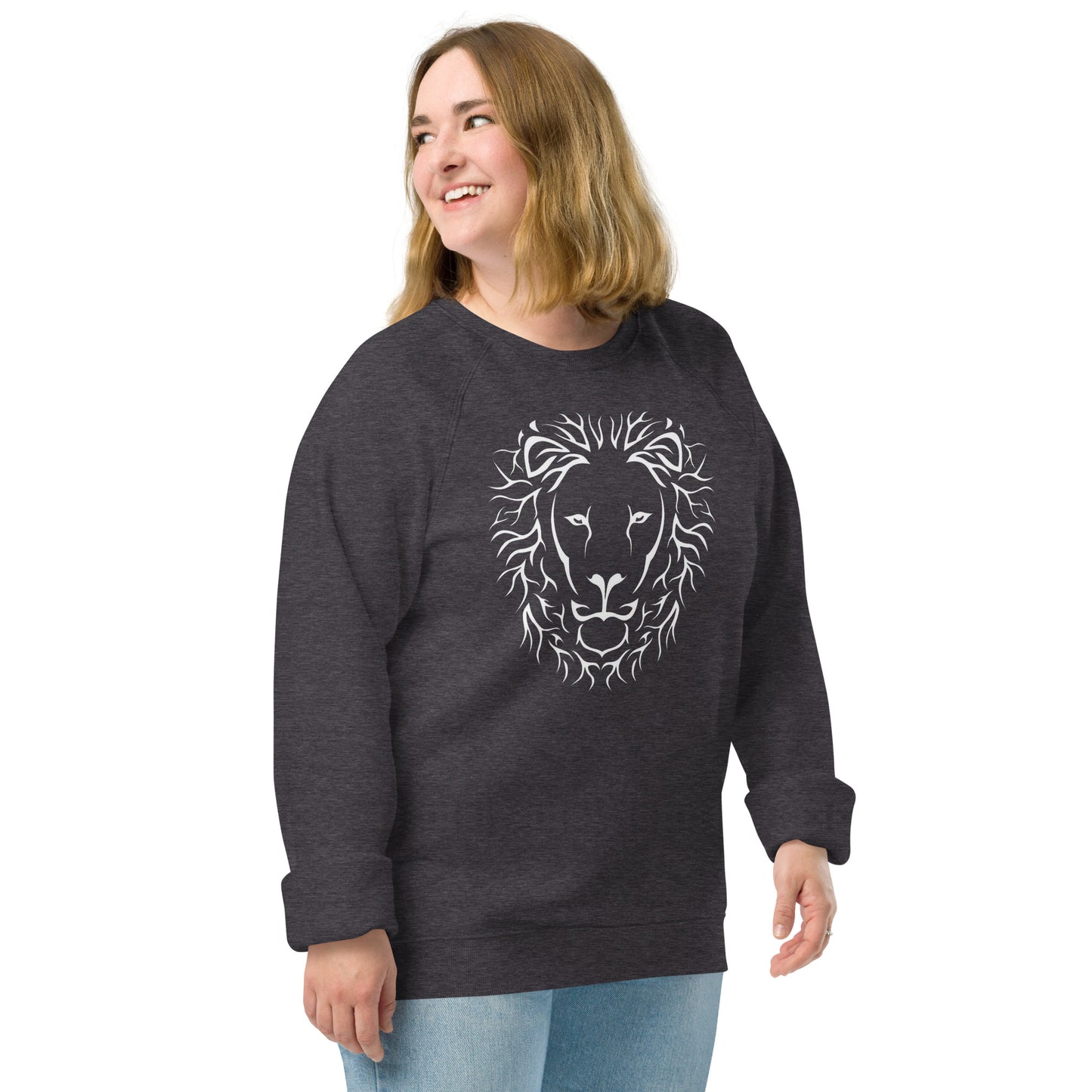 Unisex organic raglan sweatshirt