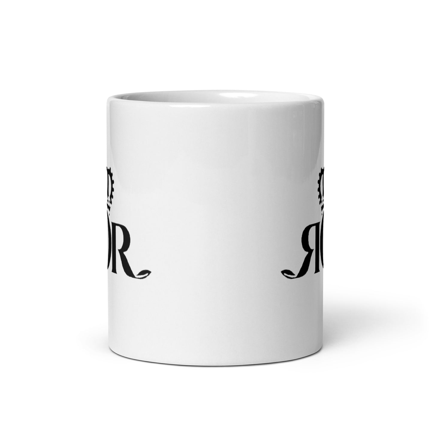 White glossy mug