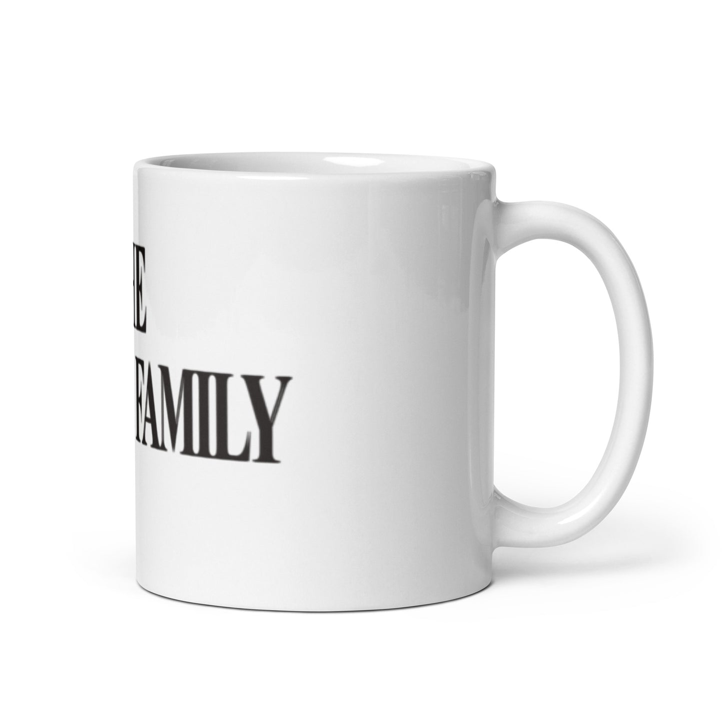 White glossy mug