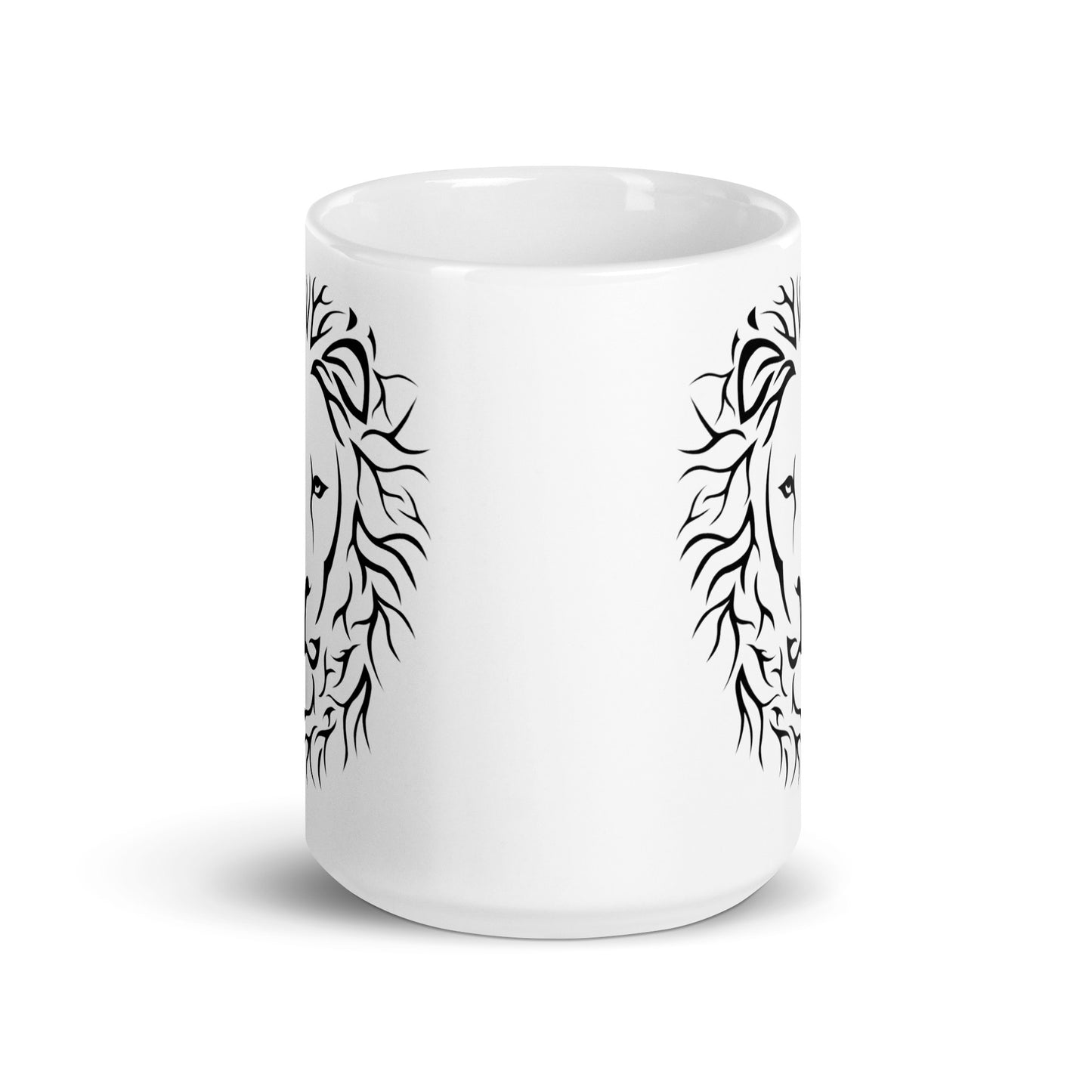 White glossy mug