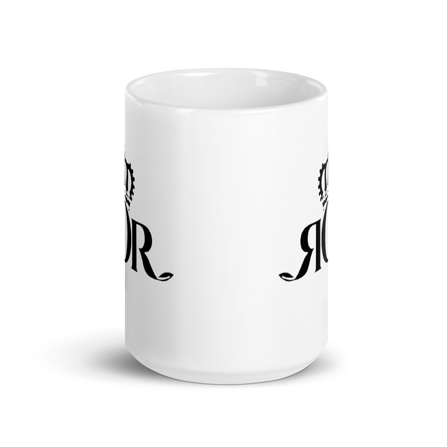 White glossy mug