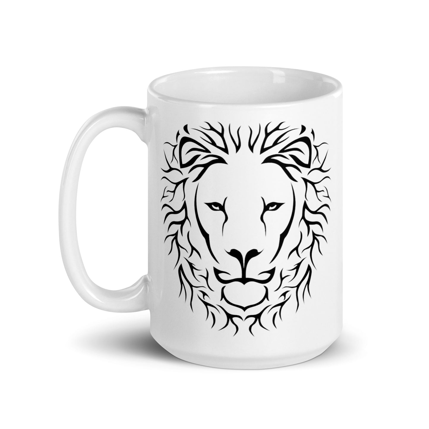 White glossy mug